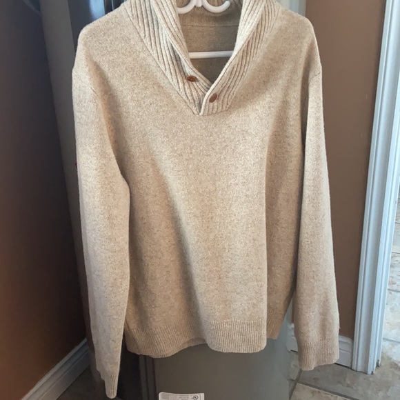 Men’s Lambswool 🐑 Shawl-collar, Pull over sweater - Picture 3 of 5